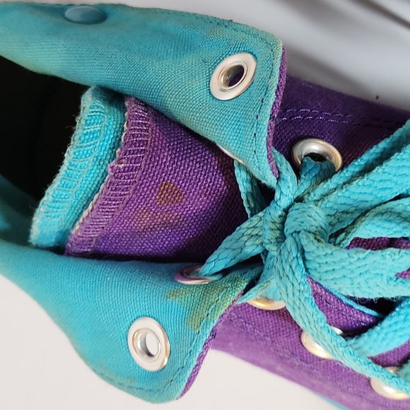 Converse All Star Snap Low Top Size 9.5 Teal and Purple (men's size 7.5) - Picture 8 of 14